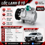 Lốc Điều Hòa Hyundai Santa Fe Diesel 2.0 STAL ST270725 (10PA17C, PV6, 12V)