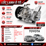 Lốc Điều Hòa Toyota Avensis / Toyota Yaris Avensis 1.6 / Yaris 1.5 Avensis 2003-2008 / Yaris 2006-2011 STAL ST531005 (5SE12, PV6, 12V)